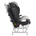 haven i-size booster seat side view mounted on installation base